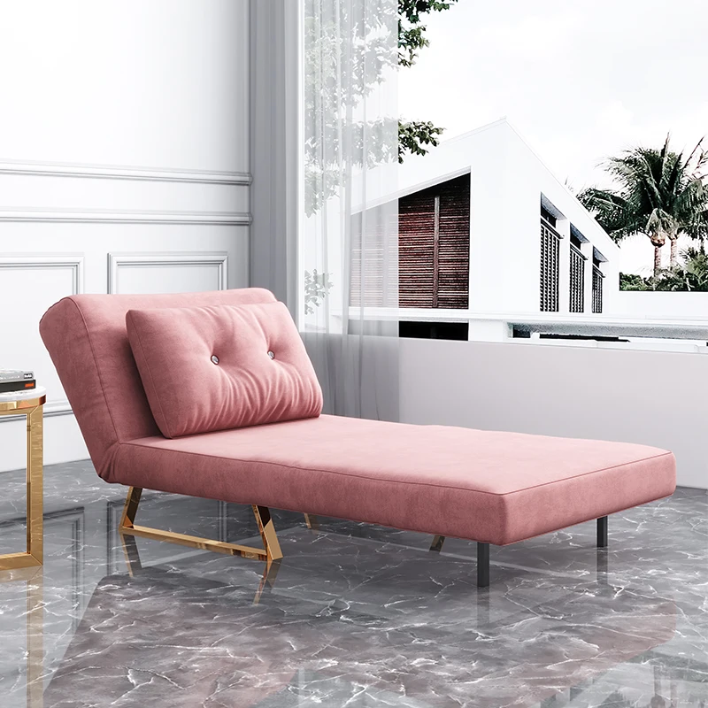 

Light Luxury Multi-Functional Sofa Bed Dual-Use Small Apartment Faux Leather Balcony Single Foldable Simple Modern