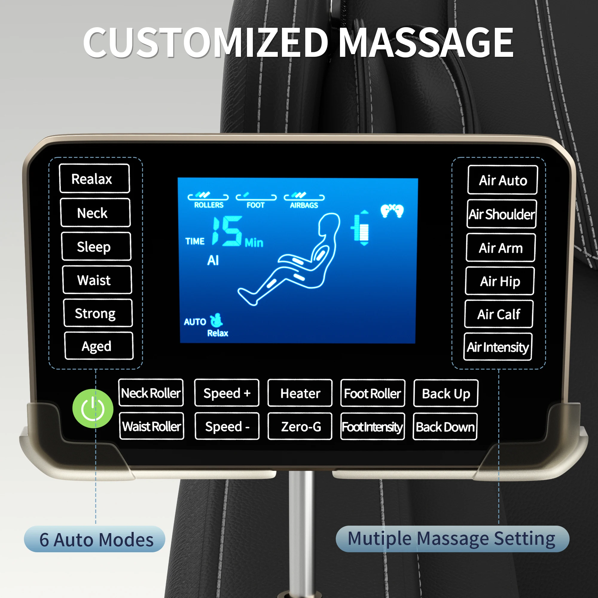 1 Year Warranty USA Local Delivery  4D Airbag Zero Gravity full body Massage Chair Home 3D Foot Roller Shiatsu Office Chair 4
