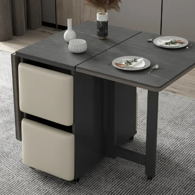 

Kitchen Chairs Mobile Balcony Dinning Tables Outdoor Set Modern Mesa Plegable Home Furniture