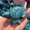 Natural Lapis Lazuli Turtle Tortoise Statue Healing Crystal Gemstone Animal Pocket Stone Figurine 2