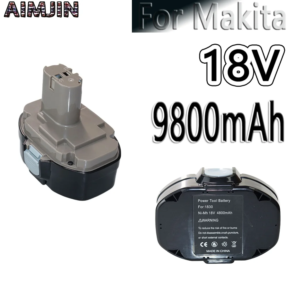 

18V 9800mAH Ni-MH Rechargeable Tools Battery 18V 4.8AH Ni-Cd for MAKITA 1822 192826-5 192827-3 PA18 Free Shipping