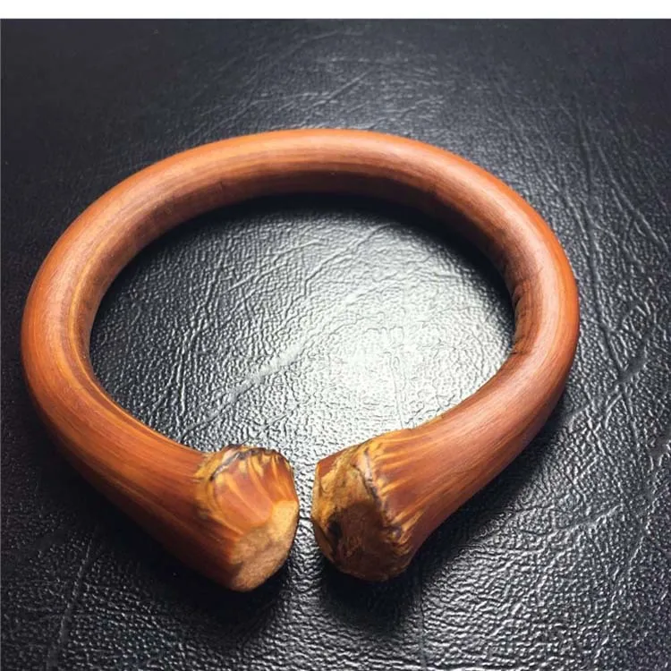 Fashion Unisex Men Women's Couple's Rattan Bangle Bracelet Wood 3