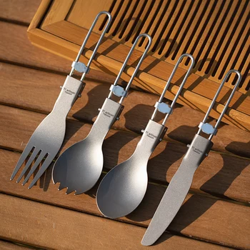 Tiartisan Titanium Foldable Cutlery Set 1