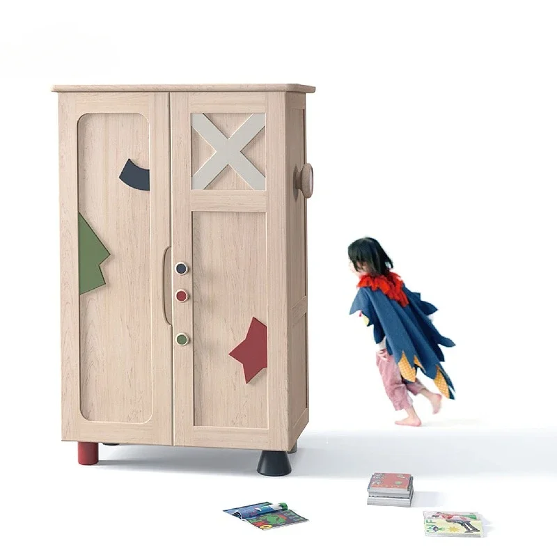 **Children's wardrobe Solid wood children's room furniture design Single large wardrobe
