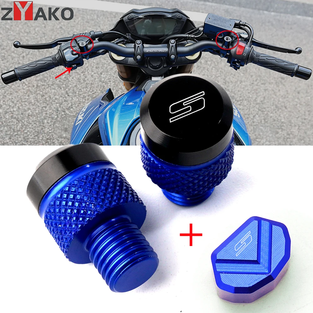 

For Suzuki GSXS 750 GSX-S 750 GSX S750 GSXS 1000 GT CNC Motorcycle Rearview Mirror Hole Plug Screw Bolts Cover Switch Button Cap