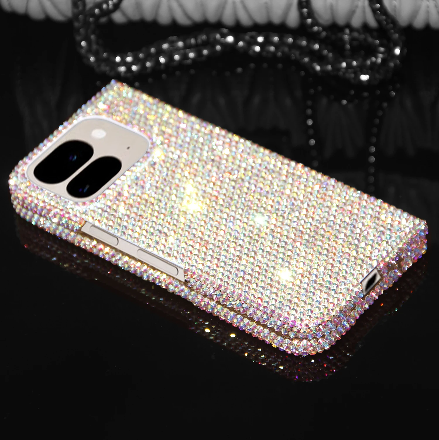 iColors Luxury Diamond Case for Google Pixel 9 Pro Fold Bling Glitter Crystal Sparkle Google Pixel Fold 2  Protective Cover 2