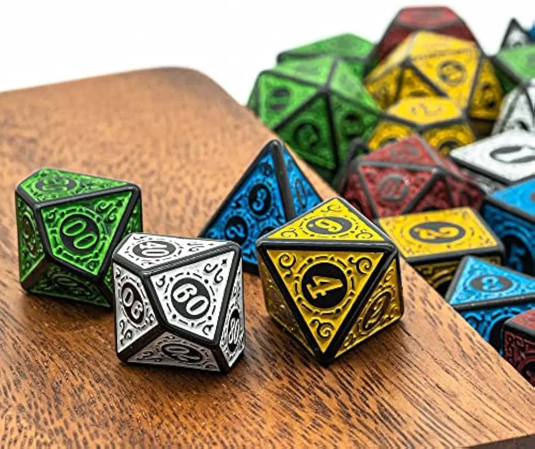Polyhedral Dice Set 35pcs with Leather Dice Bag D&D for Dungeons and Dragons RPG MTG Table Games game dice dice set dice bag