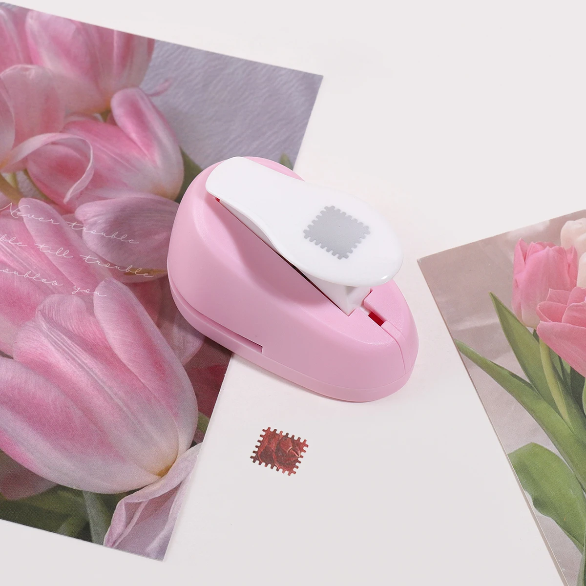 미니 직사각형 우표 펀치 레버 액션 펀처, 종이 공예, 스크랩북킹, DIY 예술..