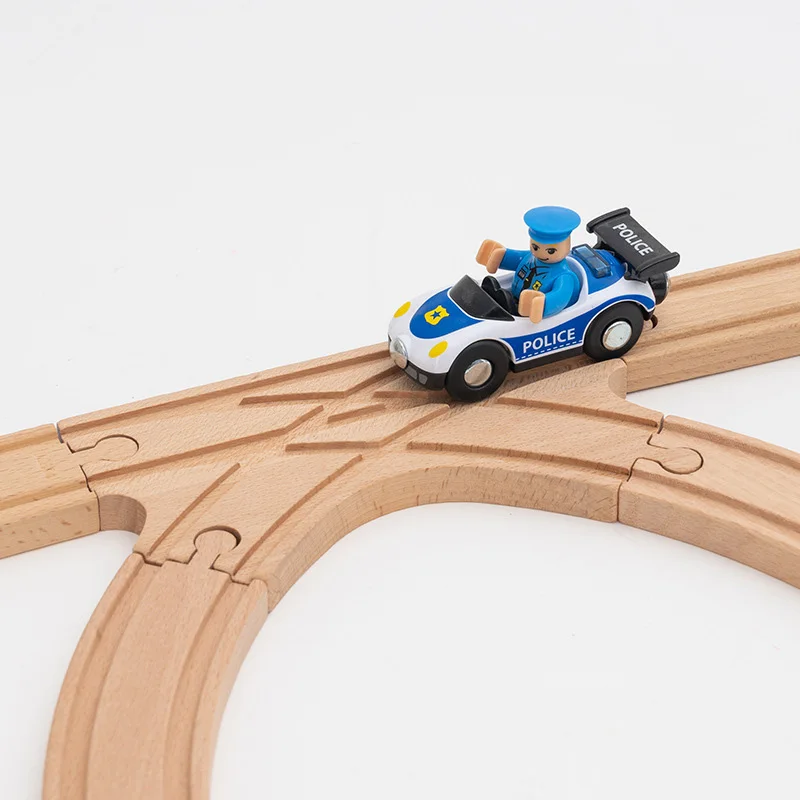 Deluxe Wooden Train Track Accessories Set for Kids - Premium Quality Railway Toys