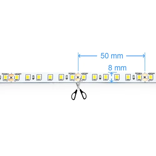 단일 스트립 20 미터 길이 LED 스트립 유연한 절단 가능 전체 길이 20 m 소프트 램프 바, 2835 DC24V 120LEDs/m 백광 난광 무압 강하 LED 램프 중성광 3000K 4000K 6500K 4
