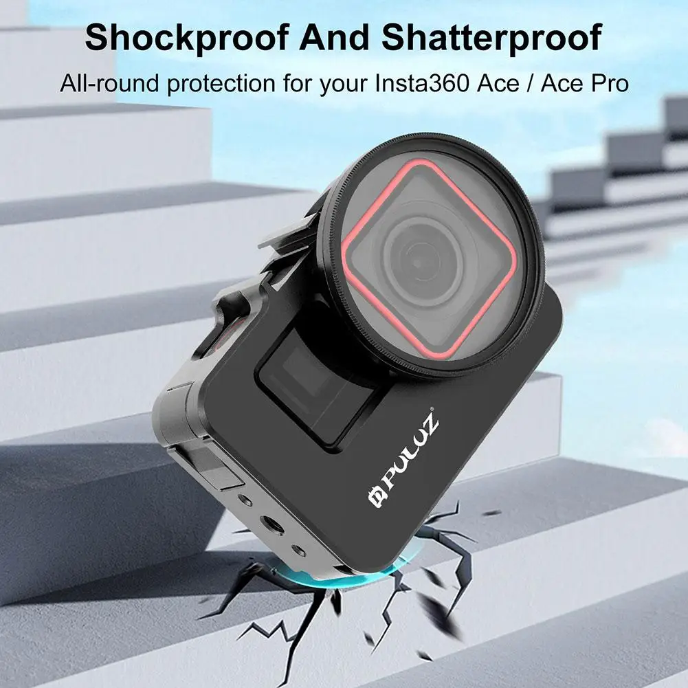 Insta360 Ace Pro / ACE 메탈 래빗 케이지 어댑터 거치대 필터 프레임 커버 액세서리, 렌즈 금속 보호 G0U2