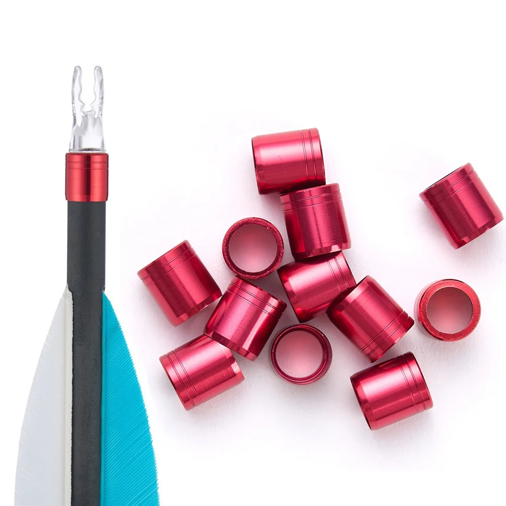 24pcsArcheryArrowCollarsStainlessSteelExplosionproofRingArrow