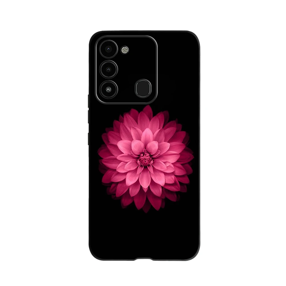 mobile pouch For Tecno Spark Go 2022 Case Fashion Flower Printed Protective Cover For Tecno Spark 8C Phone Case SparkGo KG5 Coque Soft Fundas flip cover with pen Cases & Covers