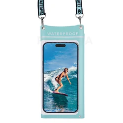 Girls Waterproof Swim Bag Phone Case - Stylish & Durable Universal Protection for Case & Strap (LIGHT BLUE)