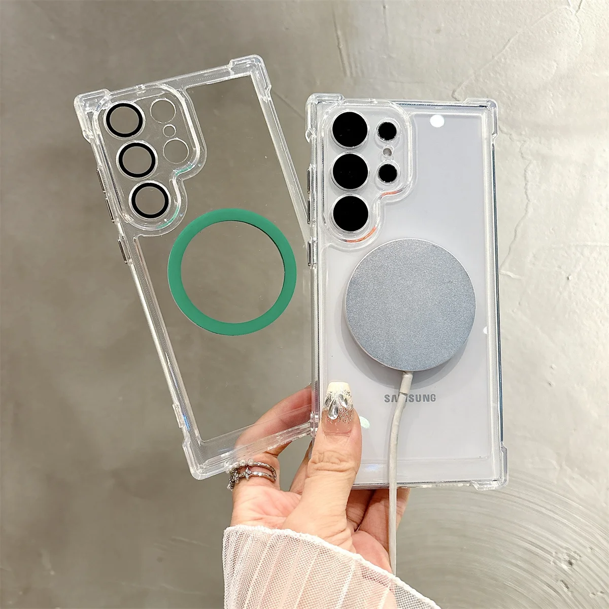 Transparent Armour Magnetic Case with Reinforced Shockproof Protection