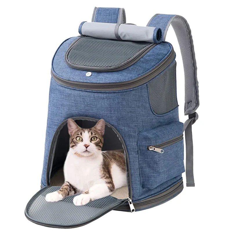 CatBackpackCatCarrierBagLargeSpacePetOutgoingTravelShoulderBackpackCarrierForCats