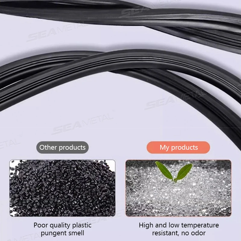 Black Rubber Car Dashboard Gap Filler Anti Slip Soundproof Strip