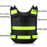 Custom Black Reflective Traffic Control Vest
