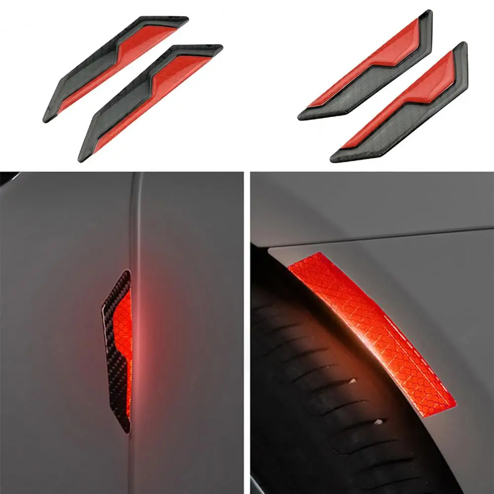 

4Pcs Reflective Bumper Strips Premium Universal Scratch Resistant Exterior Part Anti-collision Strips Auto Reflector Decals