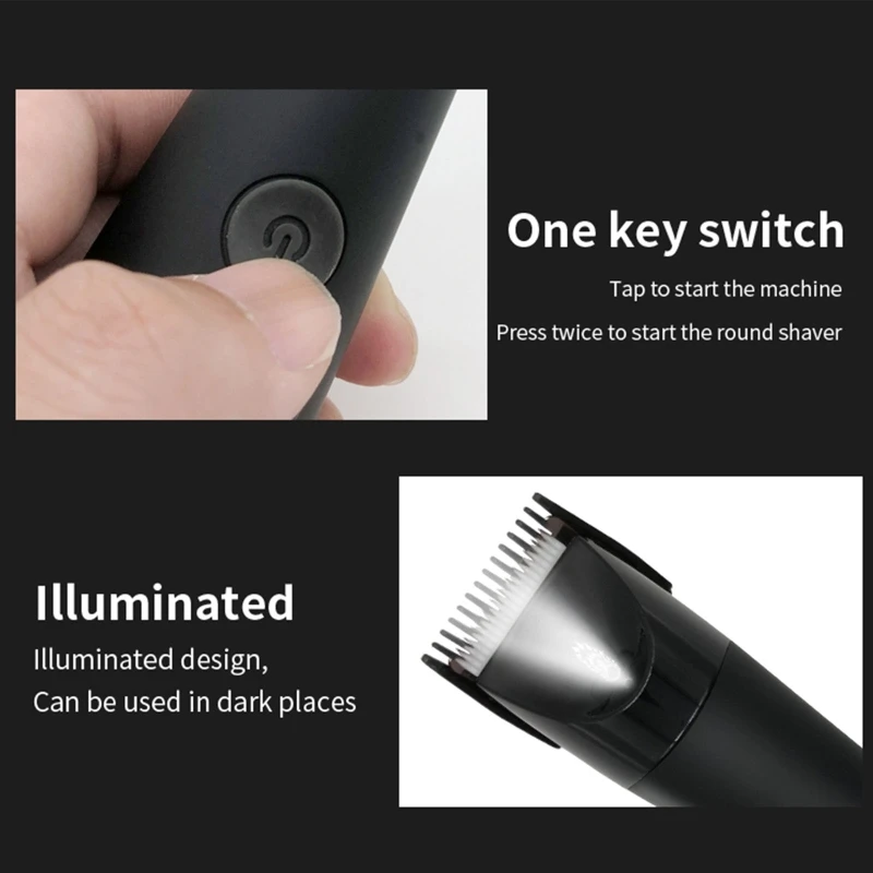 

Electric Balls Trimmer Intimate for Razor for Men Waterproof Wet/Dry Eggs and Body Groomer Testicle for Razor with LED L