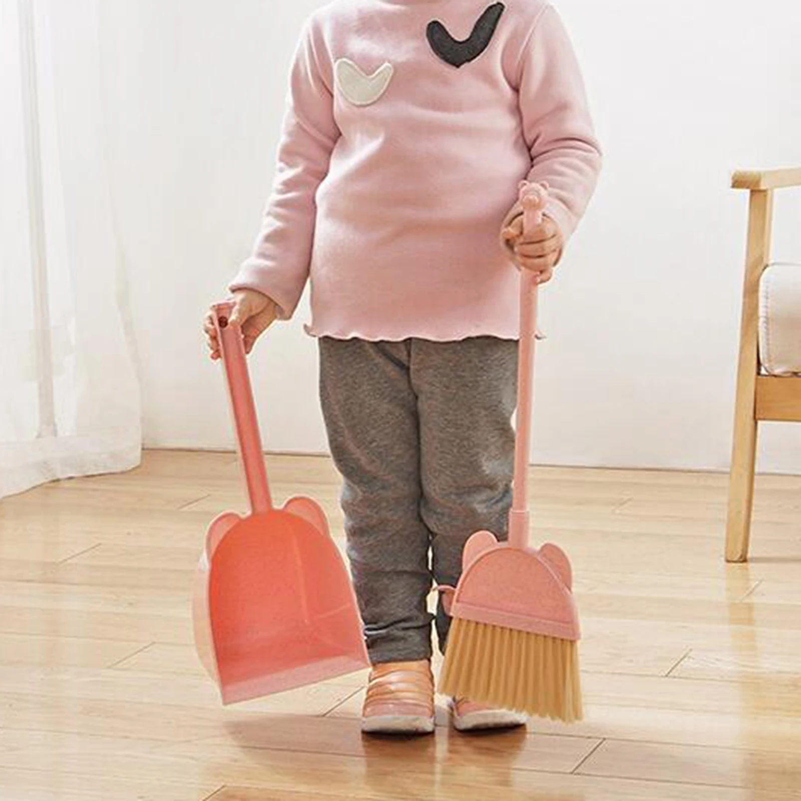 Mini Broom Dustpan Set Funny Cleaning Toys Gift Children Sweeping House Cleaning Toy for Age 3-6 Boy Girls Birthday Gifts cleaning toys,mini broom dustpan set