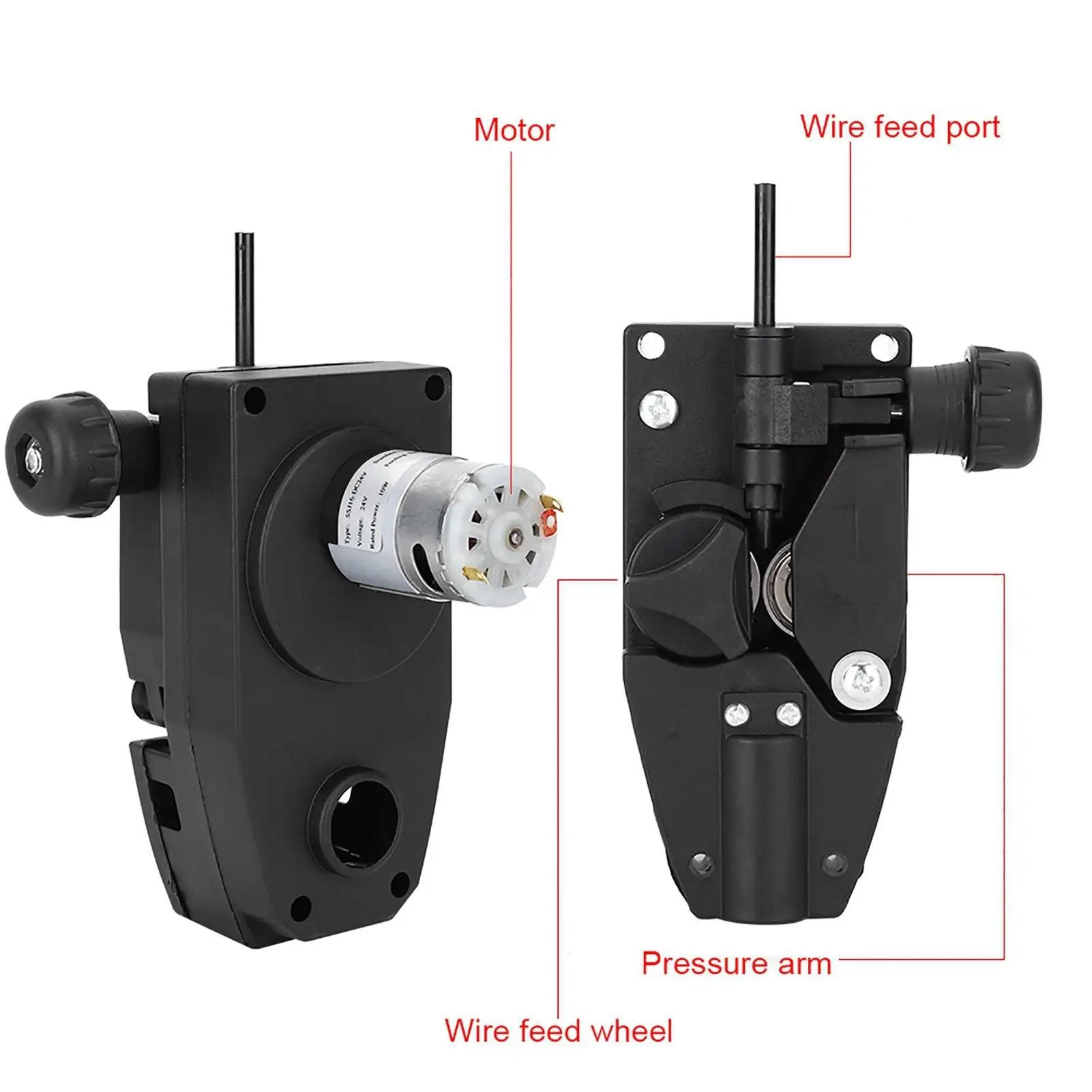 DC 24V 10W MIG Welder Wire Feeder Motor 0.8/1.0mm for Gas Welding Soldering Tool 2