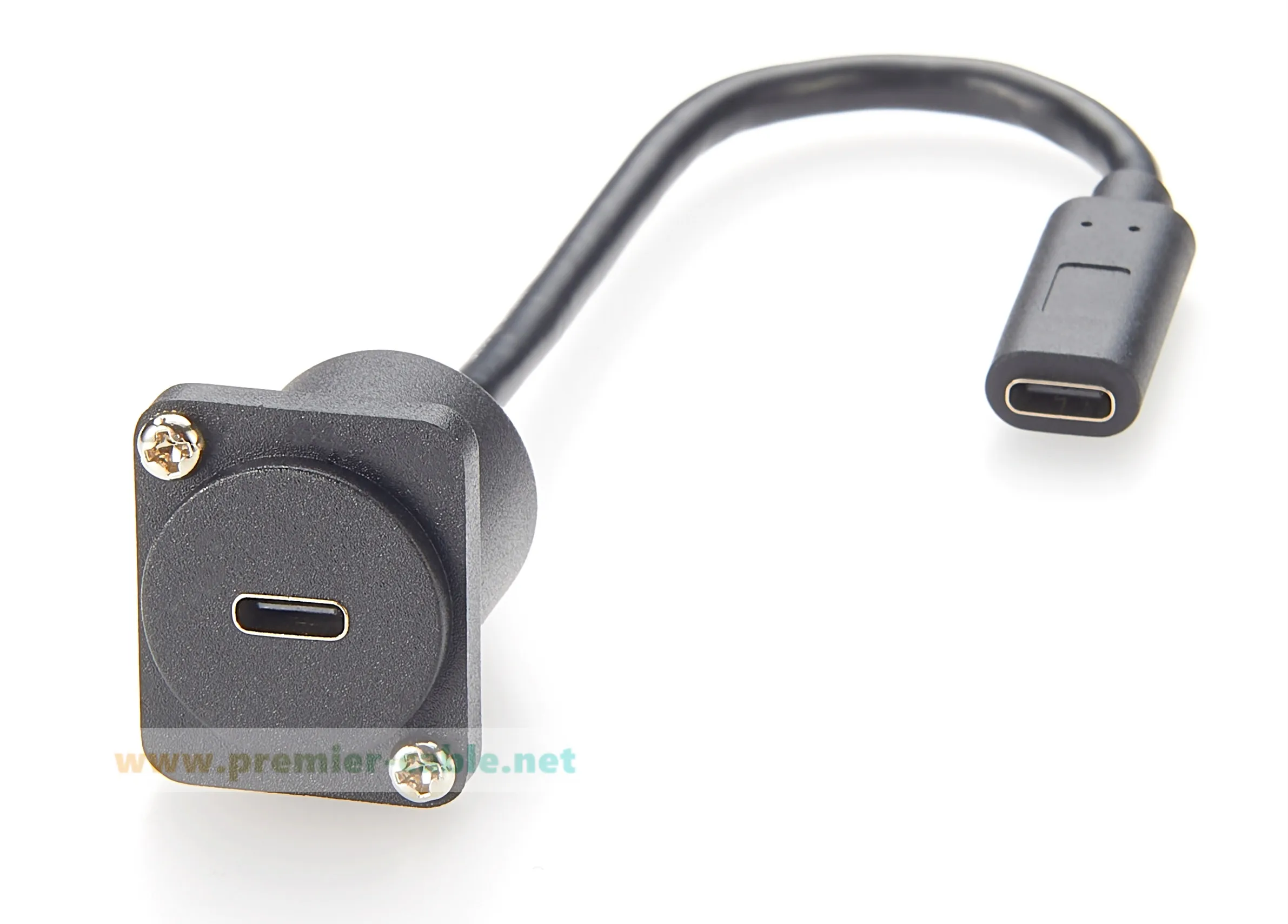 10Gbps USB 3.1 C Buchse-zu-Buchse Kabel Flansch-Chassis-Einbau 100W USB Typ-C Schottadapter für Laden & Daten – Detail 3