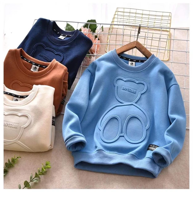 Sudaderas de manga larga para niños y adolescentes de 4 a 12 años, ropa de  3 colores, Tops con patrón de letras, otoño e invierno, 2022 - AliExpress