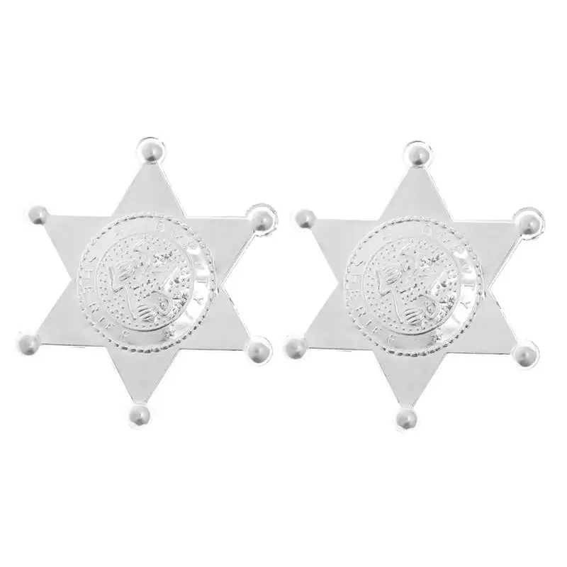 12pcs Plastic Deputy Sheriff Hexagonal Star Badges Officer Name Tags Brooch for Law Enforcement Officer Costume Stage 10pcs m3 m4 m5 m6 pps polyphenylene sulfide plastic hexagon set hexagonal screws outside hex bolt