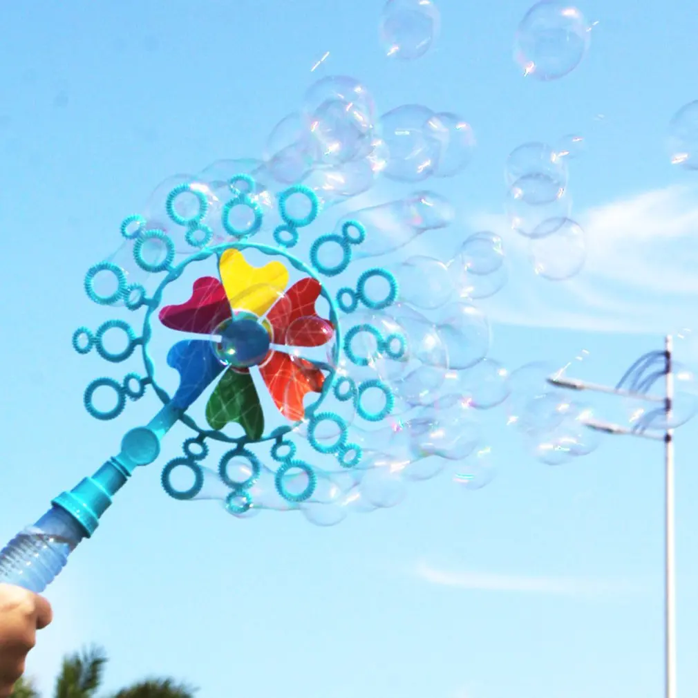 

Funny Windmill Making Blower Bubbles Machine Toys Outdoor Bubble Blower Machine Colorful Large Bubble Soap Tools Toy Supplies