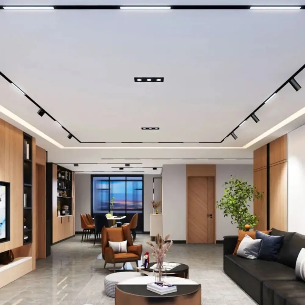 Smart Magnetic Track Rail Light System Modern Flexible Fixture LED Spotlight DC48V Ceiling Indoor Light Smart Home Lamp Living 5