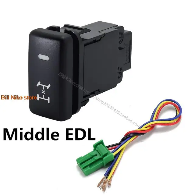 For Toyota PRADO 2003-2009 Front Fog Light LED DRL Heating Up Tail Gate Radar Parking Sensor Switch Button with Wire Red