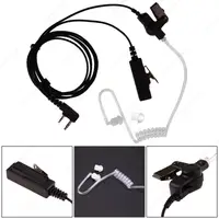 2 Pin PTT MIC Headset Covert Acoustic Tube In-ear Earpiece Headset For Kenwood For Baofeng UV-5R Two Way Radio Accessories ﻿ - Image 5