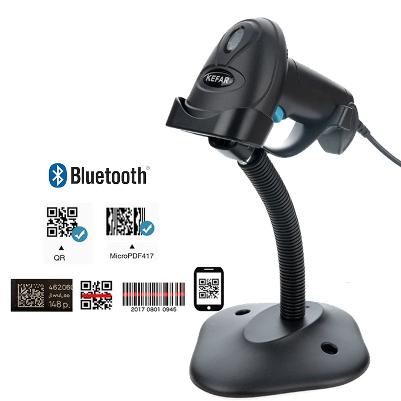 Kefar Wireless Handheld Barcode Reader 1d 2d Wired Bluetooth qr Codes Pdf417 Suporta kefar wireless handheld barcode reader 1d 2d wired bluetooth qr codes pdf417 suporta
