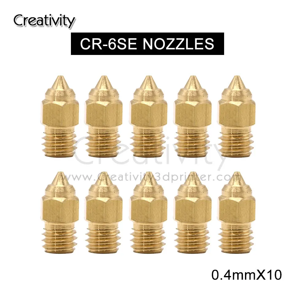 

CR-6 SE 3D Printer Original 0.3/0.4/0.5/0.6/0.8/1.0MM Hotend Extruder Brass Nozzles for CR-6 SE/Ender-3 Series/Ender 5 Series