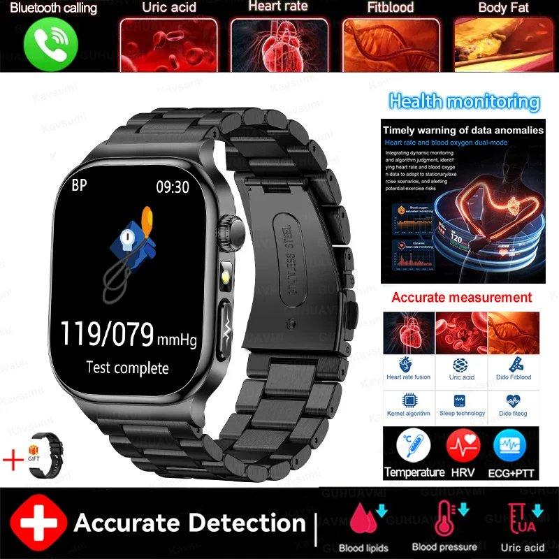 2026 Health Monitoring Five organ Smart Watch Accurate ECG Uric thumbnail 3