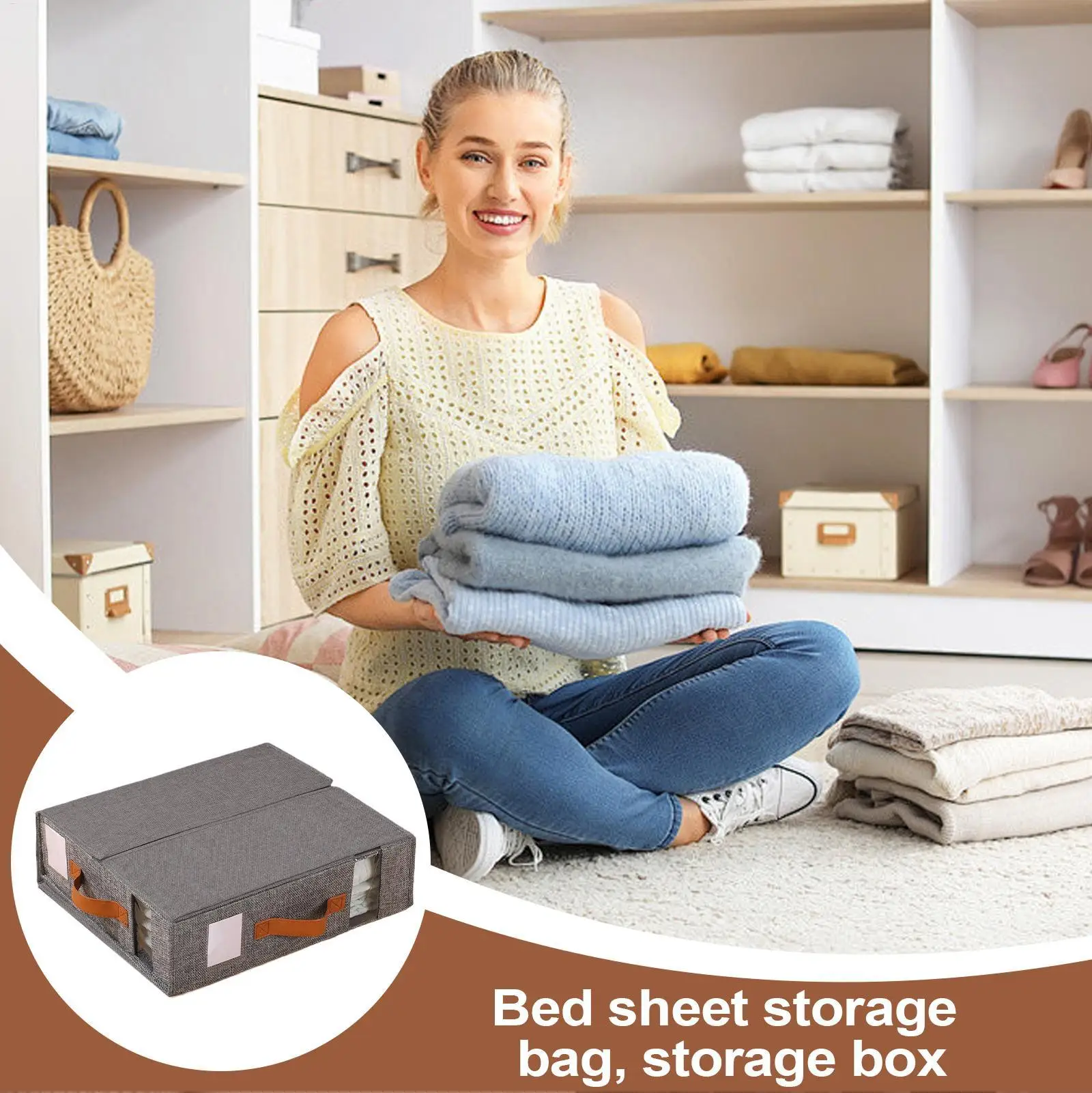 Bed Sheet Organizer Stackable Sheet Organizers And Storage For Closet Dust-Proof Bags Holder Containers Box For Clothes Packing