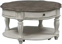 Round Cocktail Table, W38 x D38 x H20, White 1