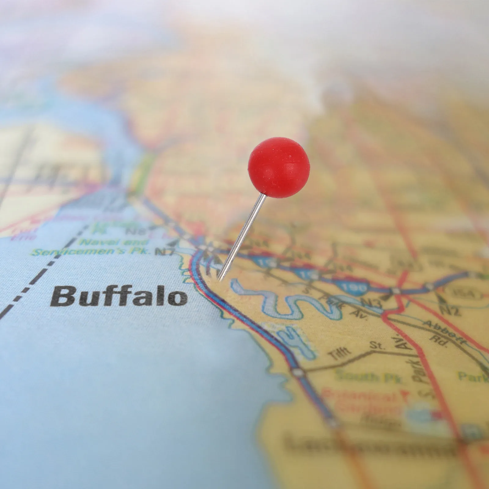 300개 맵 푸시핀, 원형 헤드 플라스틱 스테인리스 스틸 써머핀, 코르크보드, 게시판, 여행 지도 표시, 장