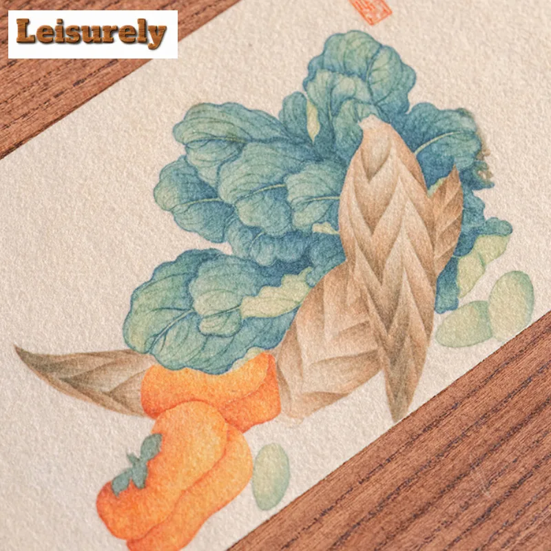 Miscellaneous Vegetables Twelve Openings Rectangle Tea Table Mats Zen Drink Coaster Dinner Table Cloth Mat Chinese Tea Set Craft