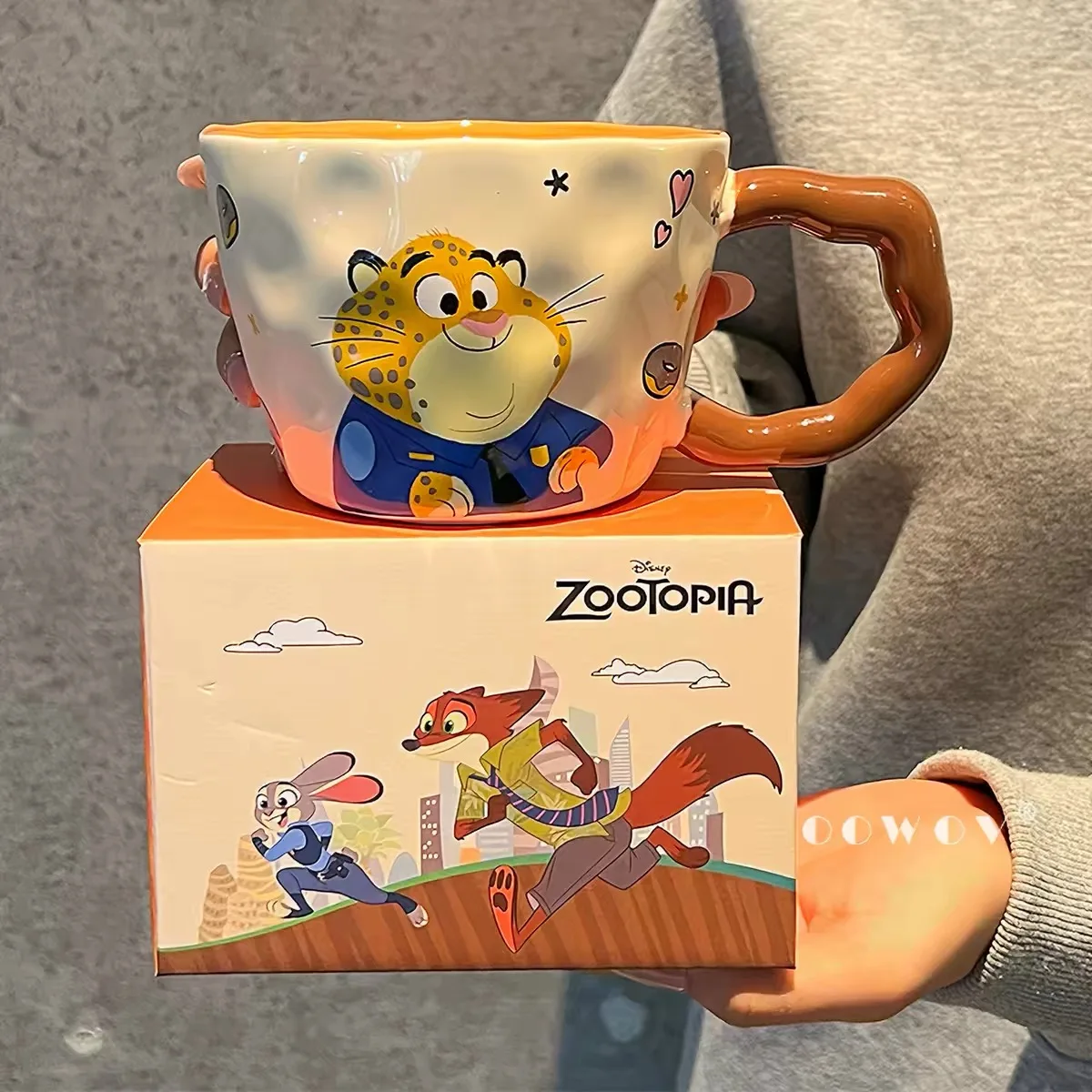 1피스 530ML 디즈니 Zootopia 머그잔 주디 닉 커플 텀블러 디즈니 피규어 장난감을 위한 로맨틱 발렌타인 데이 선물