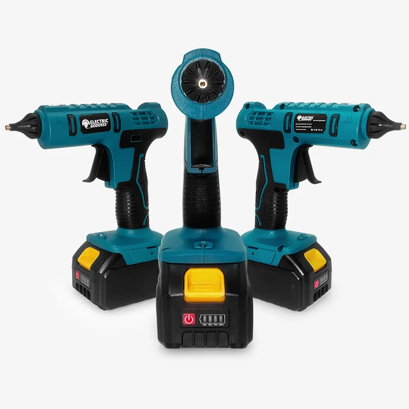EGOD100W Cordless Hot Melt Glue Gun Lithium Battery Multifunction DIY Glue Gun with 11MM Stick for Makita 18V Battery