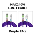 Purple 1m 2Pcs