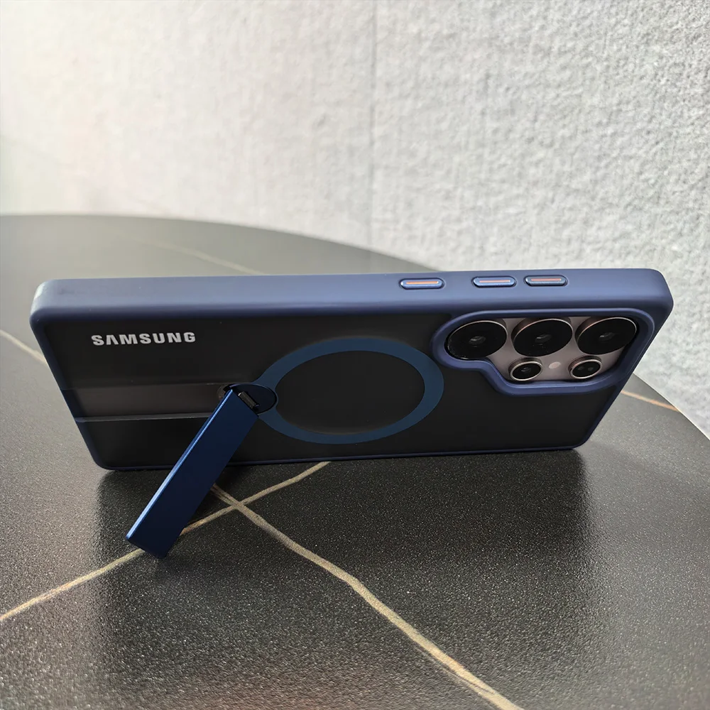 حافظة شحن مغناطيسية بحامل معدني لهاتف سامسونج جالا...