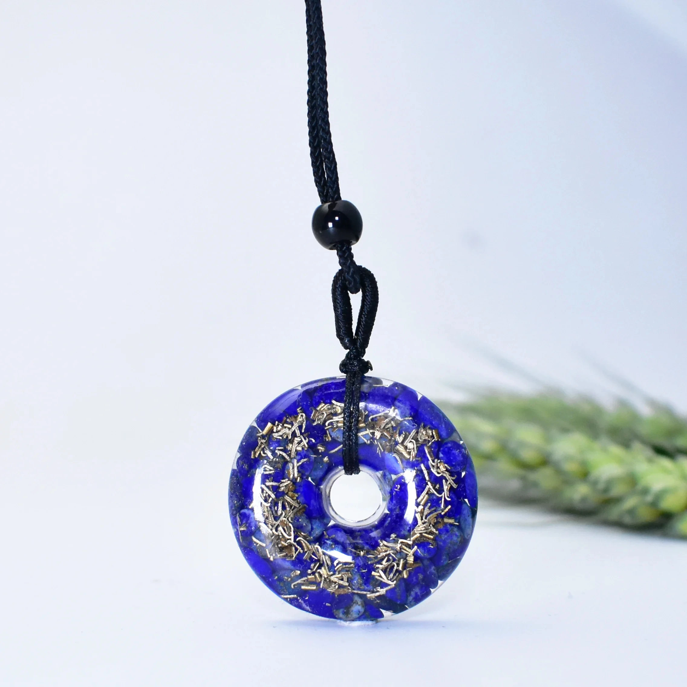 Natural crystal Orgonite Seven Chakra Necklace Pendant Safe buckle necklace pendant jewelry gift 5