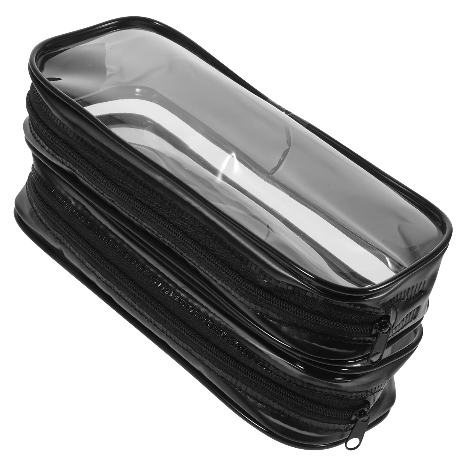 

Transparent Pencil Case Zipper Design Bag Students Practical Stationery Container