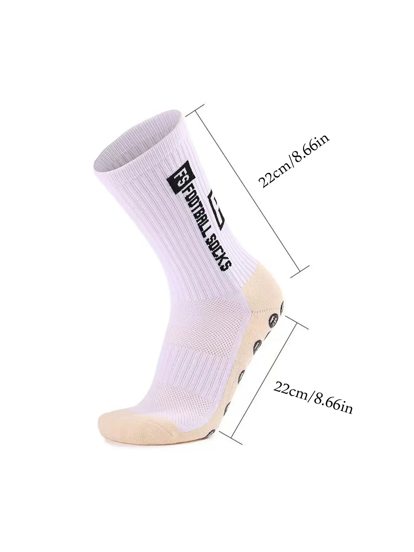 4 pairs FS and TC mid tube glued football socks for sports training and competition non slip breathable socks