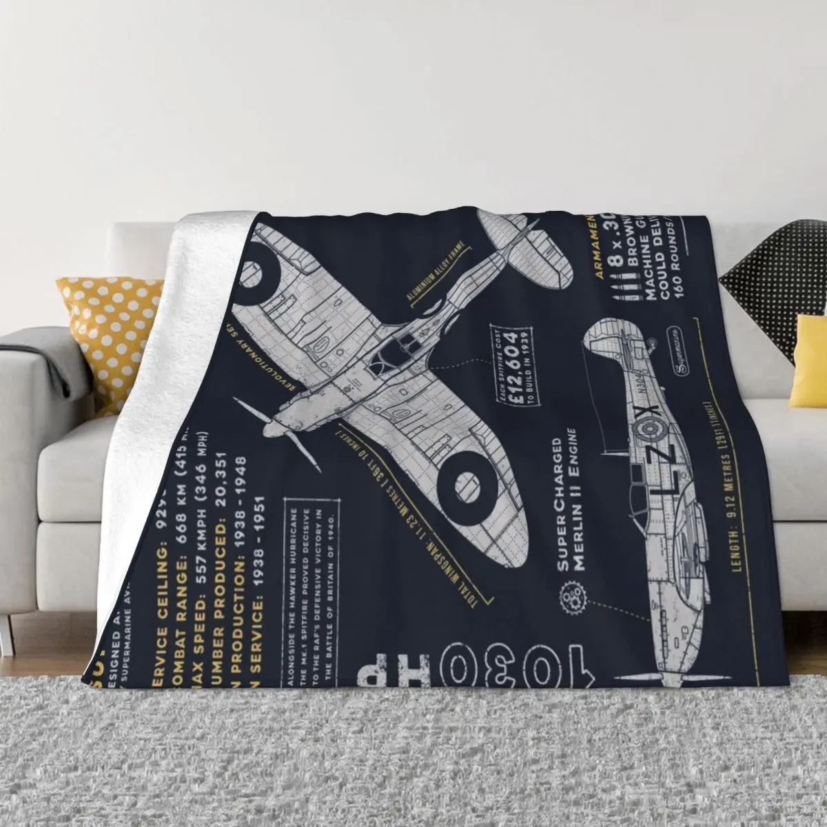 

Spitfire Throw Blanket Shaggy Baby christmas decoration Sofa Quilt Blankets