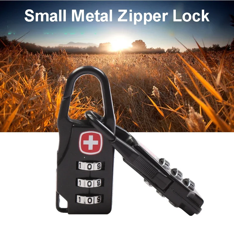 Alloy Safe Combination Code Number Lock Padlock for Luggage Zipper Backpack  - AliExpress