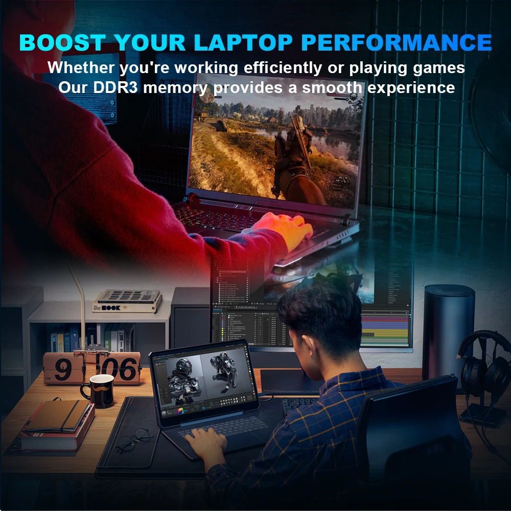 Memoria RAM DDR3 4GB 8GB 16GB 1066 1333 1600mhz Sodimm 1.5V PC3 8500 10600 12800 노트북 노트북 메모리 ddr3 ram 8gb 1600mhz